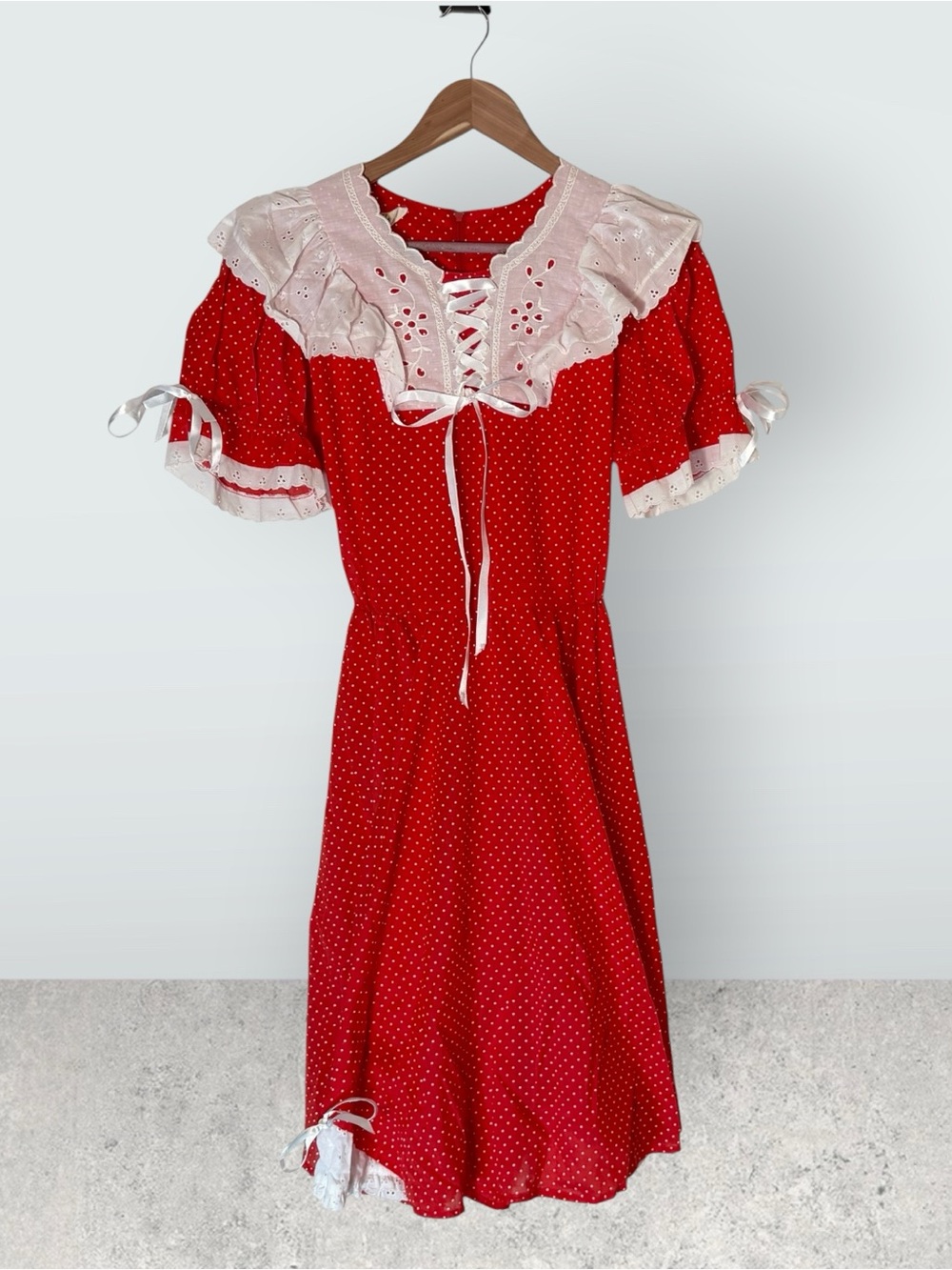 Vintage Jeri Bee Prairie Cottagecore Lace Dress